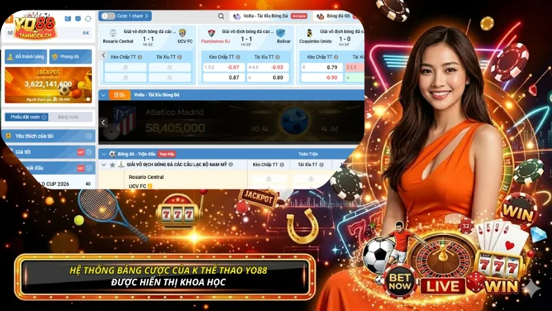 Hệ thống bảng cược của K Thể thao YO88 được hiển thị khoa học