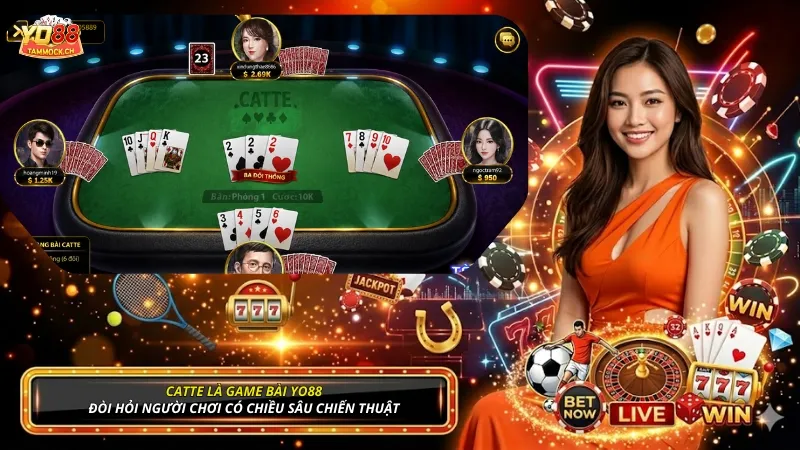 Catte là trò chơi game bài YO88 có chiều sâu chiến thuật