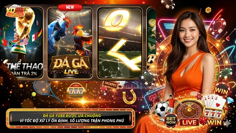 Đá gà YO88 được ưa chuộng vì tốc độ xử lý ổn định, số lượng trận phong phú