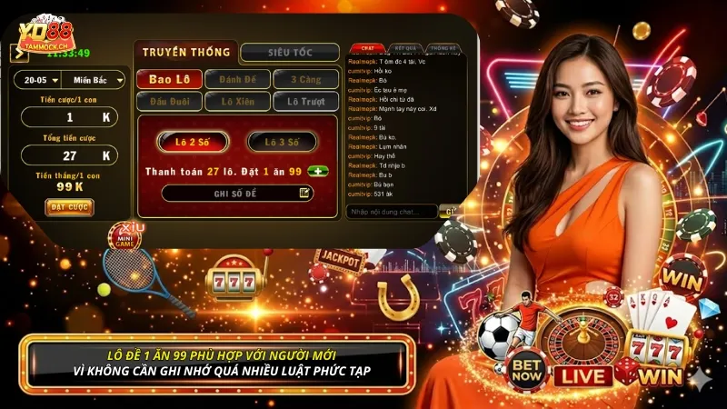 Lô đề 1 ăn 99 phù hợp với người mới vì không cần ghi nhớ quá nhiều luật phức tạp