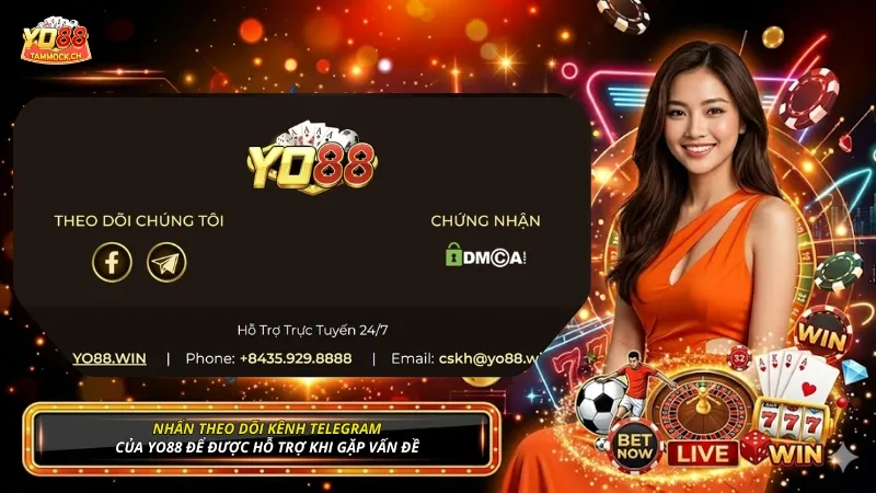 Nhấn theo dõi kênh Telegram của YO88 để được hỗ trợ khi gặp vấn đề
