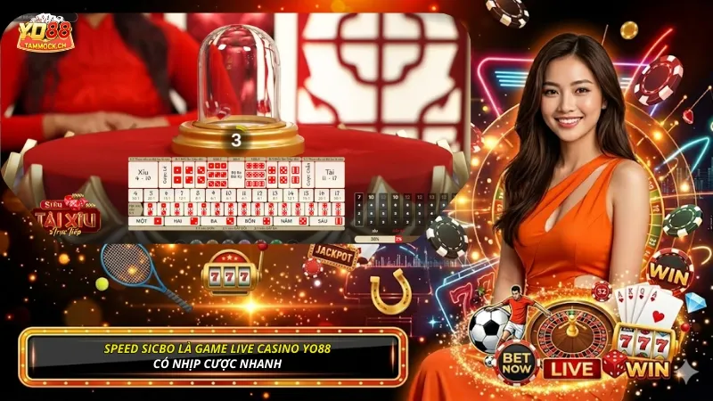 Speed Sicbo là game Live Casino YO88 có nhịp cược nhanh