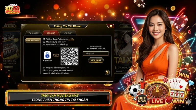 Truy cập mục Bảo mật trong phần Thông tin tài khoản